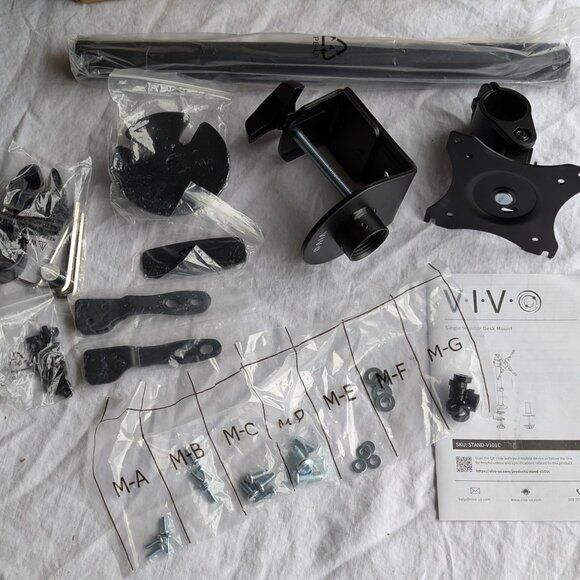 VIVO Single Monitor Desk Mount STAND-V101C black metal office monitor holder - Picture 9 of 13